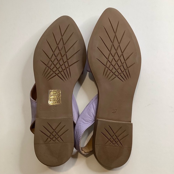 BUENO Bianca Lilac Leather Flat Sandal Size 37 - Picture 5 of 11